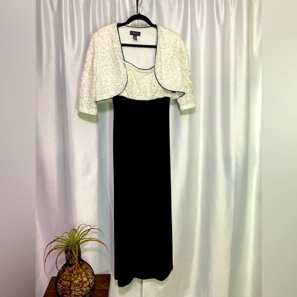 R & M Richard’s Long Formal Bolero Lace Jacket & Dress ( Pre Loved Condition )